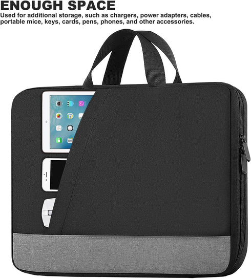 15.6 Inch Laptop Sleeve Case, Water Resistant TSA Laptop Bag for Men Women, Slim Cover Compatible with HP, Dell, Asus,