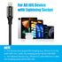 AGVEE 4 inch 30W USB-C to Lightning Cable Adapter, Type-C to 8 Pin Male Fast Charging for iPhone 13 12 11, Black