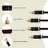 Preffair 2Pcs/1 Pair RCA Cables OFC Copper Shielded Gold Plated RCA Male to Male Connectors (4.9FT/1.5M)
