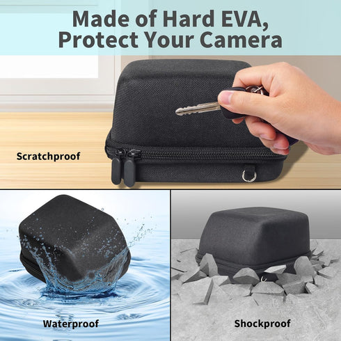 Camera Case for Polaroid OneStep 2VF/Now+ Camera, Hard EVA Storage Bag for One Step+/Now/Now+ Plus with Shoulder Strap