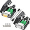 2Packs DB9 Serial Adapters, No Soldering Needed, D-SUB 9-pin RS232 RS485 Adapter to Terminal Connector with Bolts Nuts