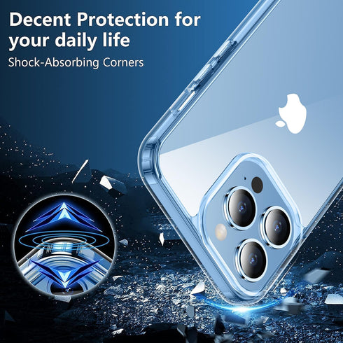 Red2Fire Compatible with iPhone 13 Pro Max Case, Clear Ultra Slim Thin Anti-Yellowing Shockproof Protective Case