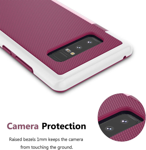 Jeylly Galaxy Note 8 Case, Slim Hybrid Impact Rugged Soft TPU & Hard PC Bumper, Shockproof Anti-Slip Cover Shell for