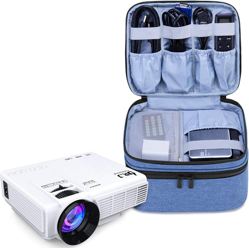 LUXJA Carrying Bag for DR.J Mini Projector | Portable Case for Mini Projector and Accessories | Blue
