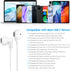 USB C Headphones for Galaxy S24 S23 S22 A54 A53 Z Fold 5 6 - Type C Earphones with Microphone and Noise Canceling for