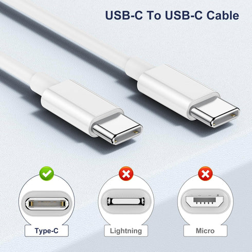 Hididi 1m &2m Pack 2 60W 480Mbps 16/15/17, USB C Cable of Male to Male Type C Fast Charging Cable Speed, USB-IF