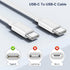 Hididi 1m &2m Pack 2 60W 480Mbps 16/15/17, USB C Cable of Male to Male Type C Fast Charging Cable Speed, USB-IF