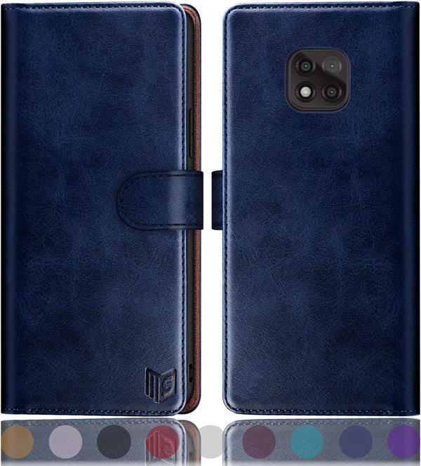 SUANPOT RFID Blocking Leather Wallet Case for Moto G Power 2021 - Flip Folio Book Phone Case