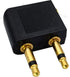 Dual 3.5mm (1/8") Male to 3.5mm Female AUX Audio Jack Adapter Converter for Using Headphone on Airplane (2 Pack)