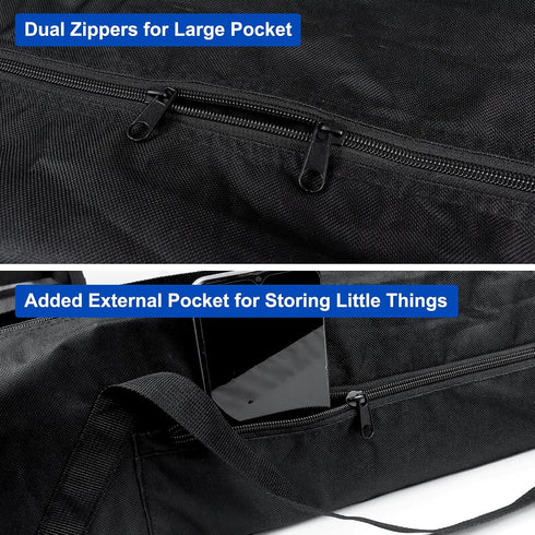 36 Inch 600D Tripod Carrying Case - Oxford Tripod Bag with Shoulder Straps and Dual Handles Full Zippers for Lights