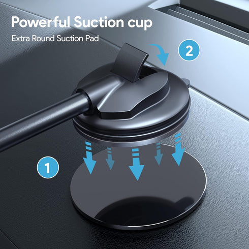 TICILFO Gooseneck Phone Holders for Car, Flexible Phone Stand for Dashboard Windshield with Strong Suction Cup