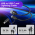 USB C and Lightning Cable 2 in 1 Dual Cable, 3A Fast Charging & Data Sync for iPhone and Android, 3FT