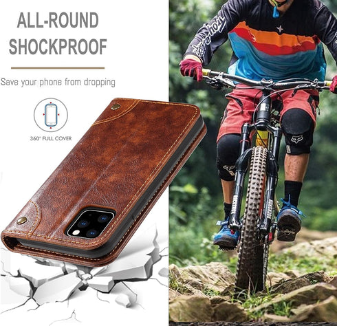 SINIANL 13 13 13 6.1 inch 2021 Compatible with iPhone Leather Case, iPhone Wallet Folio Case Book Design with Magnetic