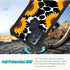 Shop Motorola Moto G Play 2023 Case with Glass Screen Protector, Heavy Duty PC & TPU, Shockproof - Cow Print Sunflowers.