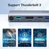 USB C Adapter HDMI Hub for MacBook Pro Air M1 M2 M3, 8 in 2 USB Adapter with HDMI, Thunderbolt 3, Data Ports