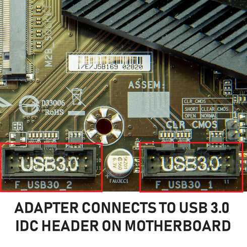 LINKUP USB-C Front Panel Adapter, Converts Motherboard 3.0/3.1 IDC20 19-Pin Header to Type-C for All USB-C Devices