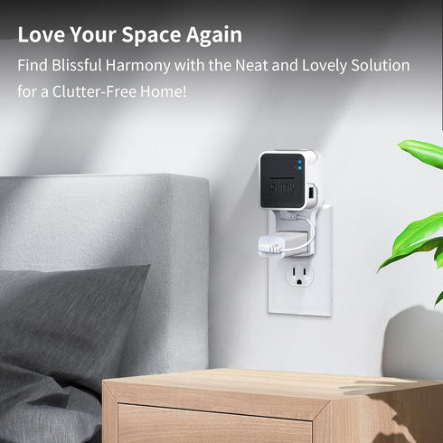 Wall Mount for Blink Sync Module 2, Short Cable Holder for Blink Outdoor Indoor Security Camera, Space Saving