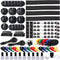 ELII 300PCS Cable Management Kit, 4 Cable Sleeve, 35 Cable Clips, 11 Cord Holders, 200 Fastening Cable Ties for Under
