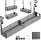 Multi-Model Under Desk Cable Management Tray 2 Packs, Metal Wire Management Clamp for No Damage to Desk (Black)