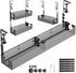 Multi-Model Under Desk Cable Management Tray 2 Packs, Metal Wire Management Clamp for No Damage to Desk (Black)