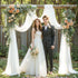 PARTISKY Wedding Arch Draping Fabric, 1 Panel 18FT White Chiffon Drapery Decorations for Ceremony Reception