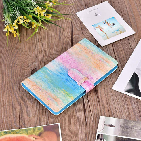 96 Pocket Mini Film PU Leather Photo Album for Fujifilm Instax Mini 9 8 90 8+ 26 7s Instant Camera Film, Crayon Rainbow