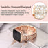 ID208 Plus Smart Watch Bands, Lamshaw Women Jewelry Bling Diamond Metal Dressy Strap for Quican ID208 Plus
