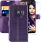 MONASAY Wallet Case for Galaxy S9, 5.8-inch, RFID Blocking, Flip Folio Leather Cell Phone Cover with Credit Card Holder