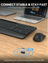 Wireless Keyboard and Mouse Combo, Ergonomic 2.4G Lag-Free Keyboards Mouse Set for Computer, Laptop, PC, Mac