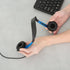 Egghead Blue Heavy-Duty Kids' Stereo Headphones, Adjustable, Tangle-Free, Padded Ear Cups, 4' Cord for School Use.