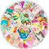 NADUSEP 50Pcs Ice Cream Stickers, Ice Cream Cone Stickers Decals Party Favors Decor Supplies for Adult Teen, Cute Sweet