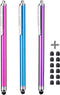 Stylus Pens for Touch Screens - iPad, iPhone, Kindle Fire (Pink/Purple/Aqua Blue)