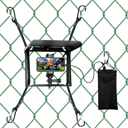 UBeesize Cell Phone Fence Mount with Foldable Shade, Game Changer Mounting Kit for