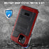 Mitywah Waterproof Case for iPhone 13 Pro Max, Heavy Duty Armor Metal Case, Shockproof Built-in Screen Protector, Red