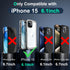 SOKUSIN Waterproof Case for iPhone 15 - Shockproof Drop Proof Dustproof Clear Phone Case with Built-in Screen & Camera