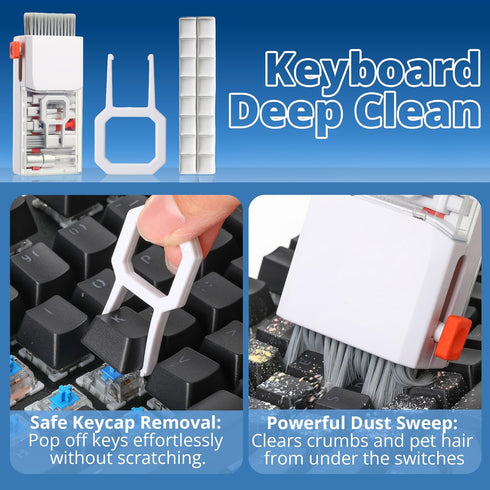GintaXen 13-in-1 Set Upgraded Keyboard Cleaning Kit, Electronics Cleaner Tool with Dust Cleaning Putty, Microfiber