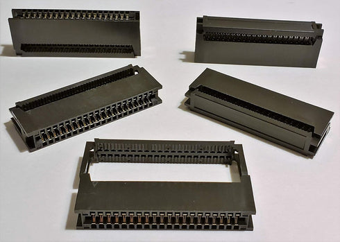 5-Pack 40P 2x20 2.54mm Spacing IDC Card Edge Connector, 40 Pins CE for 1.27mm Pitch Ribbon Cable