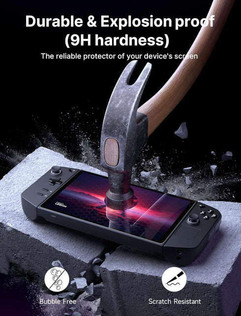 JSAUX 2-Pack Anti Glare Screen Protector for Legion Go, 9H Hardness, Edge-to-Edge Scratch Resistant Matte Tempered Glass