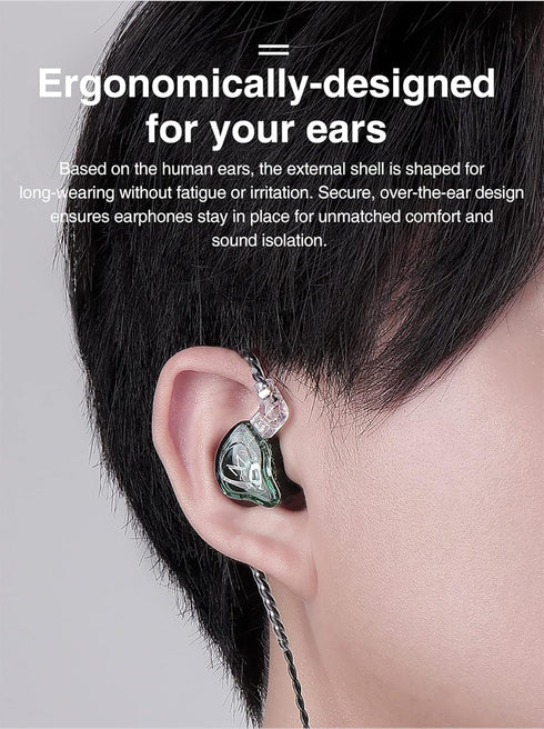 FEDAI TRN MT1 in-Ear Earphone Headphones, HiFi Earbud with New 10mm Composite Magnetic Dynamic Driver, Detachable C Pin