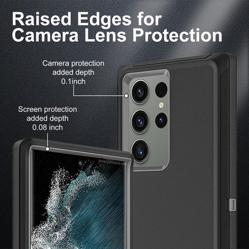 Shop Samsung Galaxy S22 Ultra Case: Military Grade Shockproof, Drop Proof, Dust Proof + 2 Self Healing TPU Protectors