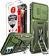 LeYi Samsung Galaxy A15-5G Case with Screen Protector, Magnetic Kickstand, Shockproof Kickstand Capa Celular, Olive