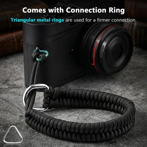 Universal Camera Wrist Strap - Braided Design for Safety
