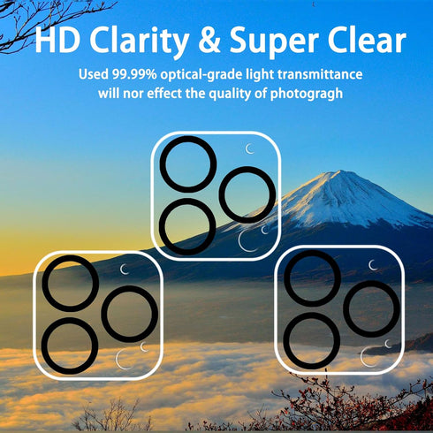 Dengduoduo 3 Pack Tempered Glass Camera Lens Protector for iPhone 11 Pro & Pro Max, Ultra HD, 9H Hardness, Easy Install.