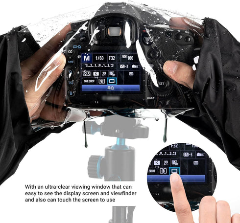Professional Waterproof Camera Rain Cover for Canon Nikon Sony Fuji & More Cameras, Photography Rain Gear