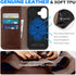 SHIELDON 17 5G 6.3-inch 2025 Case Wallet for iPhone | Genuine Leather | Flip Magnetic Closure | RFID Blocking Credit
