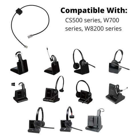 Compatible Replacement Phone Cord for Plantronics CS500, Savi 700 and Savi 8200 Wireless Headsets (Connects Your Charging Base and Telephone)