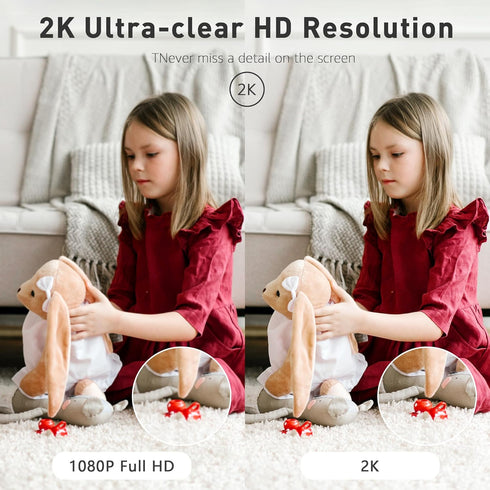 Indoor Security Cameras, 2pcs WiFi Home Camera with Night Vision, Smart Motion Detection, 2-Way Talk, Cloud & SD Storage