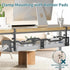 Under Desk Cable Management Tray - Litwaro 25'' Metal Cable Tray with Clamp for Desk Wire Management