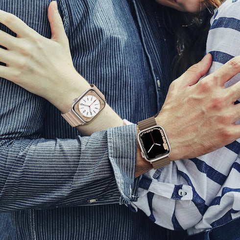 HITZEE Double Sided Silicone Magnetic Band for Apple Watch, Compatible with 49mm, 45mm, 44mm, 42mm, 41mm, 40mm, 38mm
