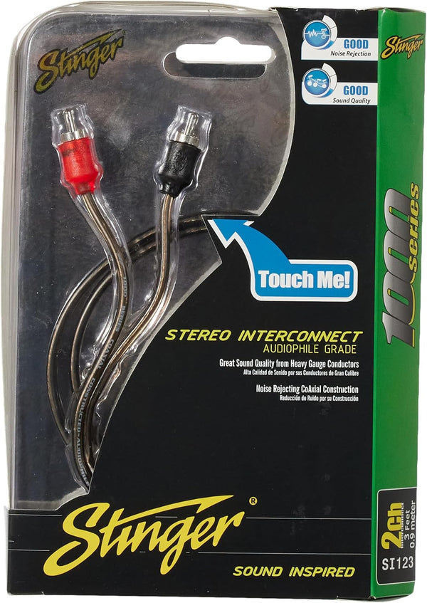 Stinger SI123 3Ft 1000 Series 2-Channel Audiophile Grade RCA Stereo Interconnect Cable